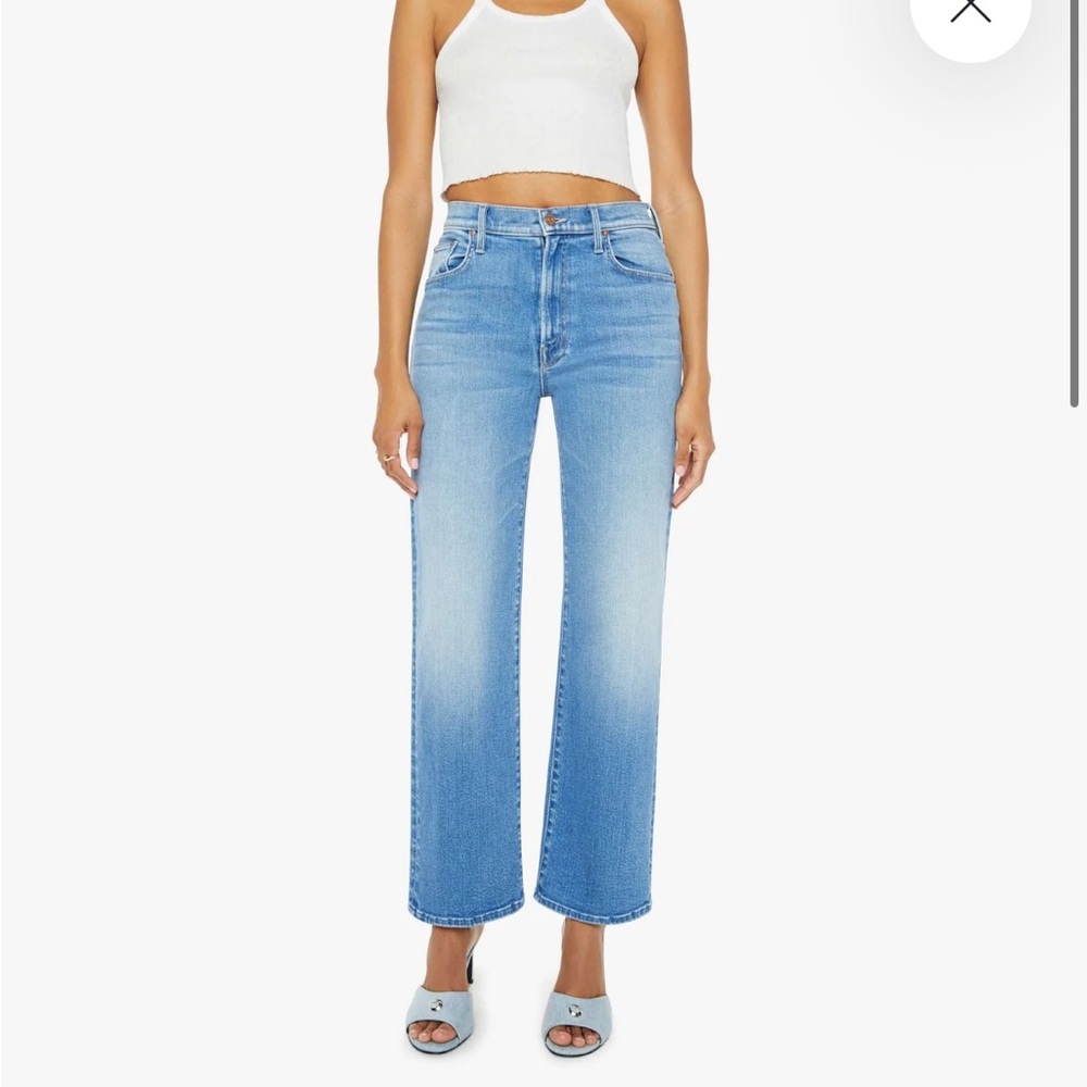 MOTHER Rambler zip wide straight leg Jeans